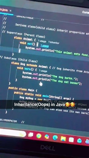 #Inheritance in Java😇😇##coding🤘🤘#