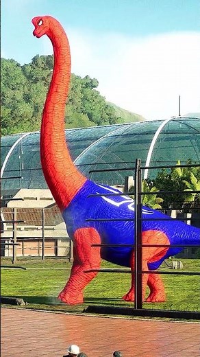 Spiderman Brachiosaurus Vs Spiderman Indominus Rex #dinosaur #jurassicworld