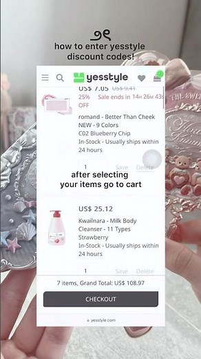 how to use codes on yesstyle💗#yesstyle#yesstylecode#yesstylecodes#youtube#makeup#kbeauty#skincare