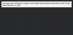how does the exchange of oxygen and carbon dioxide gases take p... | Filo