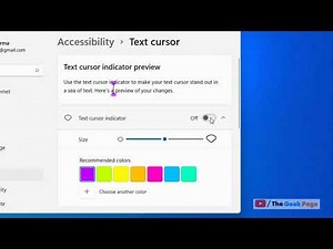 Turn On Text Cursor Indicator in Windows 11