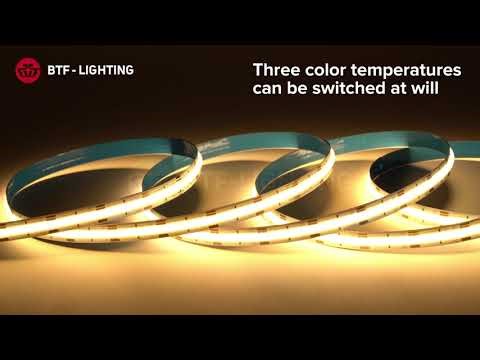 BTF-LIGHTING: FCOB CCT LED Strip Light for Your Livingroom, Kitchen, Bedroom...