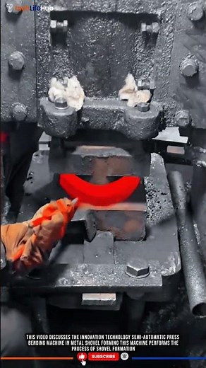 Innovation Technology Press Bending Machine: Automatic Metal Shovel Forming #tech