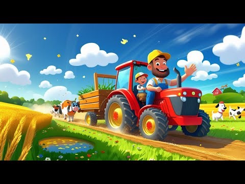 Fun Day on the Farm 🚜 | Kids Cartoon Story with Farmer & Animals ❤️