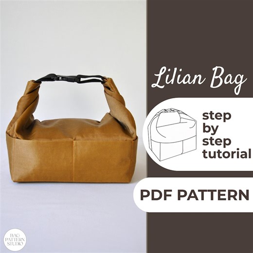 Lunch Bag Sewing Pattern | Lunch Box Small Handbag | Easy Beginner Pattern   Easy Illustrated Tutorial | 23x18x35 Cm | A0, A4 & US Letter - Etsy