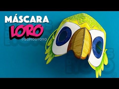 Opaline Parrot Mask - Quick and Easy. (Carnival or Spring Festival)🦜