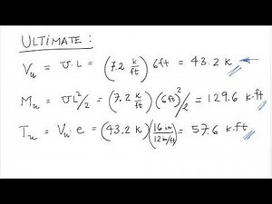 EXAMPLE - Design of RC beam for combined flexure, shear and torsion - Part 2