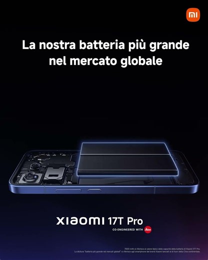 Xiaomi 17T Series | La batteria più grande mai realizzata