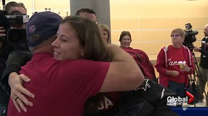 Team Canada goalkeeper Stephanie Labbe returns to Edmonton from Rio