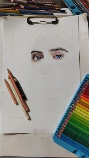 Hyperrealism colored pencil ✏️Work in progress #hyperrealism#coloredpencil#artprocess#drawing#work