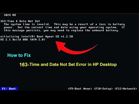 How to Fix 163-Time and Date Not Set Error | Real- Time clock Power loss | Solved same error issue