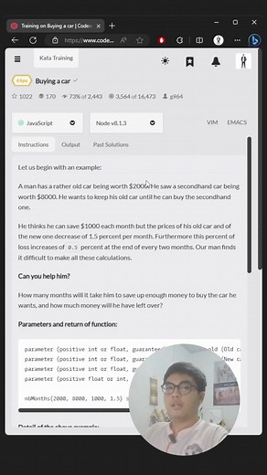 Ini agak tricky nih, harus baca dan mengerti soalnya baik-baik. Sama seperti kodemu yang harus dimengerti baik-baik awww (￣o￣) . z Z #coding #programming #javascript #codewars #edutok #fyp #fypシ゚viral