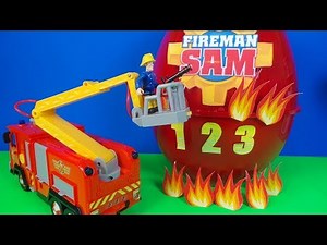 BIGGEST Fireman Sam Toy Collection Ever Giant Surprise Egg Opening Fire Engine Toys