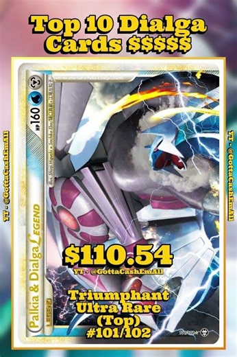 Top 10 RAREST Dialga Pokémon Cards EVER! ⏳🐉 (Most Valuable Dialga Cards) #pokemon #top10 #tcg