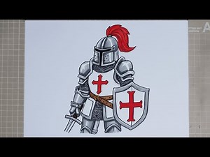 How to Draw A KNIGHT IN ARMOR
