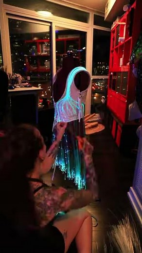 DIY Fiber Optic Vest Time-Lapse | Fashion Tech Light Up Clothing