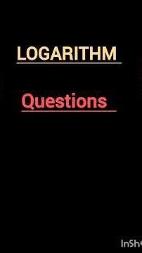 Logarithm Questions | Class 11 | Applied maths #shorts #logarithm #exponents #logarithmquestions