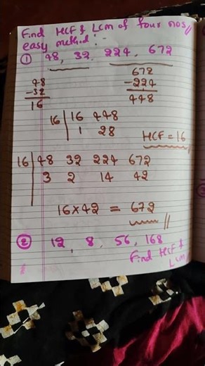Lcm hcf of four numbers #lcm_and_hcf_trick #short