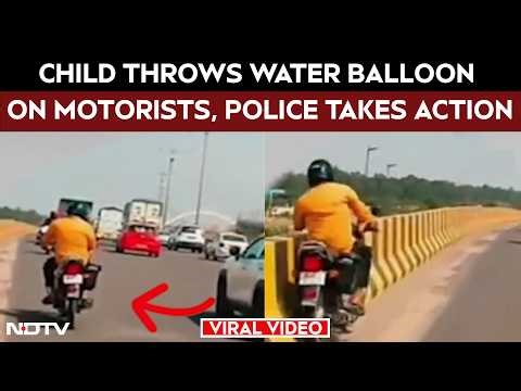 Delhi News | Child Hits Biker With Water Balloon From Moving Car, Delhi Police Takes Action