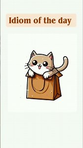 Idiom of the day: LET THE CAT OUT OF THE BAG#explore #learnanewwordtoday #learnenglish #learnidioms