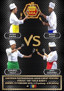 Pertarungan akhir empat penjuru bakal menggegarkan hari anda! Siapakah yang bakal bergelar juara? Saksikan Versus 1001 Rasa BABA’S esok jam 5.35 petang di TV3. | TV3 Malaysia