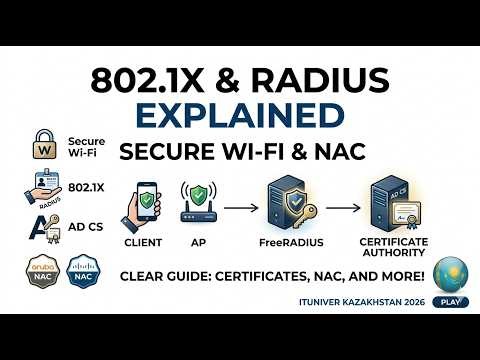 802.1X және RADIUS баптау: Secure Wi-Fi, AD CS және NAC (Cisco/Aruba) | ITUniver 2026 (Part II)