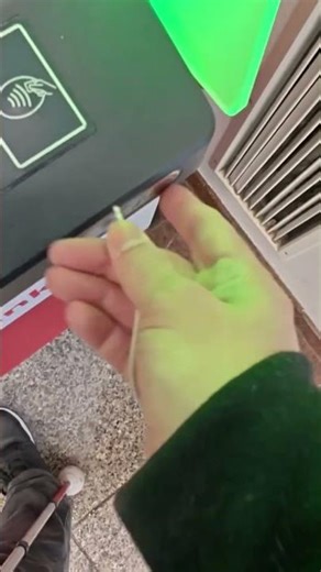 Blind man hacks ATMs with a special cable. He dribbled past them blindfolded.