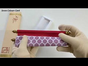 168 Red Scroll Invitation Card for Shaadi Marriage Wedding