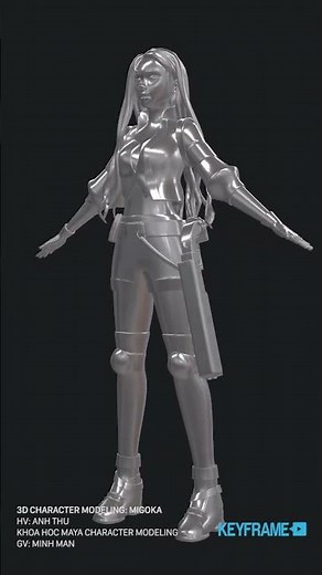 🔫🙅 3D Maya Character Modeling - Xạ thủ Mikoga