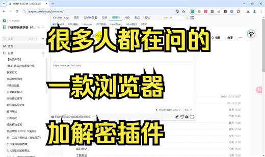 很多人都在问的一款浏览器加解密插件