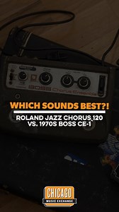 4.1K views · 29 reactions | Which chorus choruses better? Roland Jazz Chorus 120 or 1970's BOSS CE-1? Let us know in the comments! #chicagomusicexchange #Roland #Boss #RolandJazzChorus #BossCE #CMElovestrades #guitarplayer #gearybusey | Chicago Music Exchange | Facebook