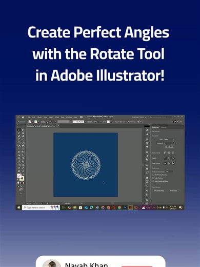 Want to create perfect angles and precise rotations in your designs? 🚀 In this tutorial, you'll learn how to use the Rotate Tool in Adobe Illustrator to rotate objects accurately and effortlessly. Whether you're working on logos, patterns, or custom artwork, this tool helps you maintain symmetry and consistency in your designs. #nayabkhan #nayabkhan380 #prductivity #AdobeIllustrator #RotateTool #IllustratorTips #GraphicDesign #VectorDesign #IllustratorTutorial #DesignTools #CreativeTips #Illust