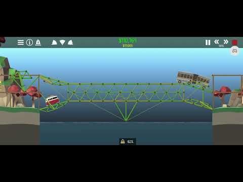Poly Bridge 2 Challenge level 5-14c Bus Routes solution