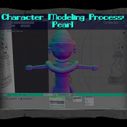 Blender Character Creation Pearl - Modeling Process