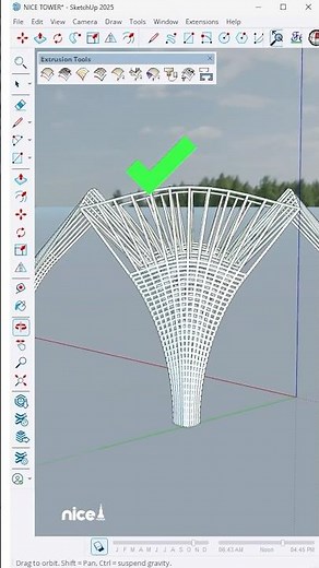 SketchUp tutorial ✨ Ever wondered how to model complex organic arches in SketchUp? #sketchuptutorial