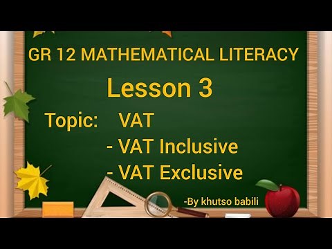 Grade 12 Mathematical Literacy VAT