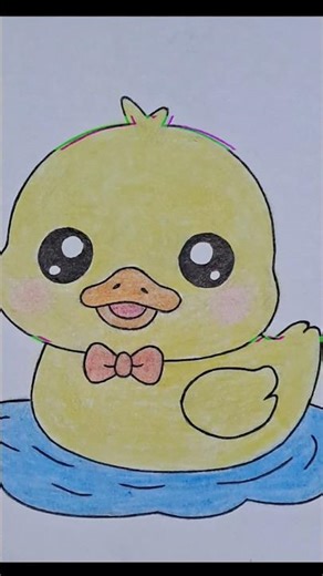 Simple Duck Drawing 🦆✨️ | Easy Duck Drawing | outline art #shorts #duck #DuckDrawing