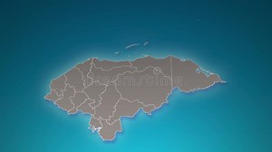 Honduras Country Map with Zoom in Realistic Clouds Fly through. Camera Zoom in Sky Effect on Honduras Map Stock Footage - Video of capitals, global: 265577032