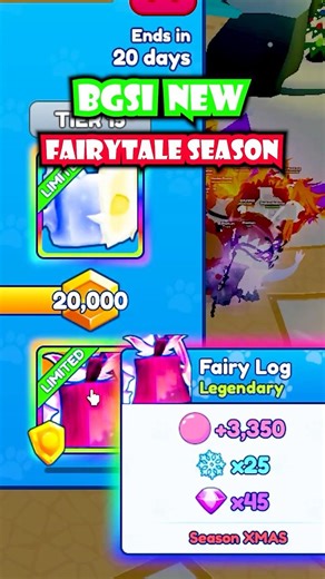 New Fairytale Themed Season Pass is INSANE in BGSI (UPDATE) #roblox #bgsi #shorts