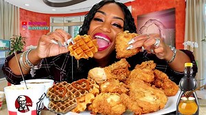 133K views · 2.5K reactions | Eating Show KFC NEW CHICKEN WAFFLES | Norris Nuts | Facebook