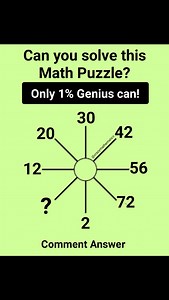 36K views · 106 reactions | Can you solve this math puzzle!? #brainteaser #mathskills #mathpuzzle #mathchallenge #numberpuzzle | Crazy Mathematics | Facebook