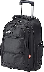High Sierra Rev Rolling Backpack, Black, One Size