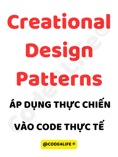 Series Tìm Hiểu Về 23 Mẫu Design Patterns [ Phần 1 ] Creational Design Patterns Ae đang tạo object mỗi ngày… nhưng có thể đang phá kiến trúc hệ thống mà không biết. Từ việc khởi tạo object đơn giản đến kiến trúc phần mềm chuẩn enterprise, đây là series giúp bạn hiểu bản chất Creational Design Patterns và áp dụng thực chiến vào code thực tế. #CreationalPatterns #designpatterns #TechTok #Code4Life #TaoVietDuc #HuyLamAI #HuyG
