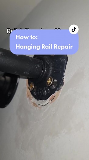 Here's how you can make a repair to plasterboard that's been broken. I decided to add a piece of wood behind my plasterboard to support the rail when I reinstalled it. the full repair on YouTube #diyhacks #diyhacksathome #diyhowto #diyhowtos #diying #howtohomedecor #diywithemma #homemaintenance #diysos #homediyhacks #diytipsandtricks #paintinghacks #beginnerdiy #womenwhodiy #homedesign