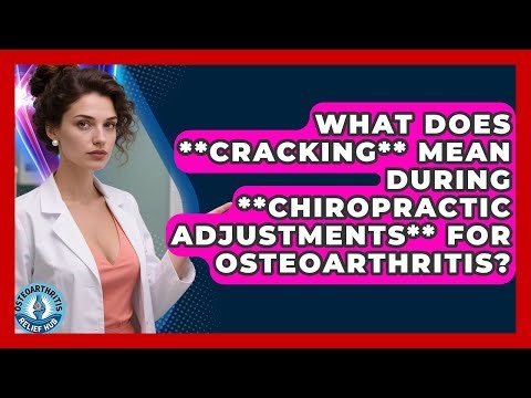 What Does **cracking** Mean During **chiropractic Adjustments** For Osteoarthritis?