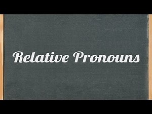 Relative pronouns (who, which, that, whose, whom & what) - English grammar tutorial video lesson