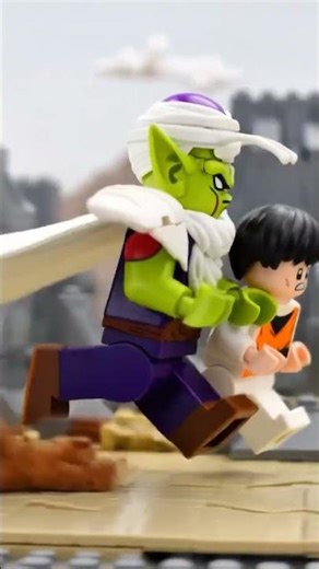 LEGO Piccolo’s Brutal Desert Sprint with Gohan! 🟢🧱🔥 (DBZ Saiyan Saga) #dragonballz