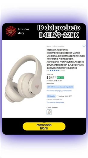 🎧 Monster Audífonos Inalámbricos Bluetooth Gamer ¡40h de Batería! 🔋✨
