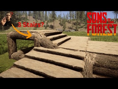 How To Build A Half Stair | Changing Building Grids The Easy Way | Sons of The Forest