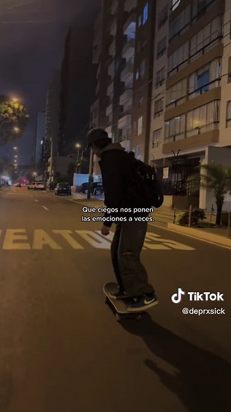 Skateboarding at Night in an Urban Setting